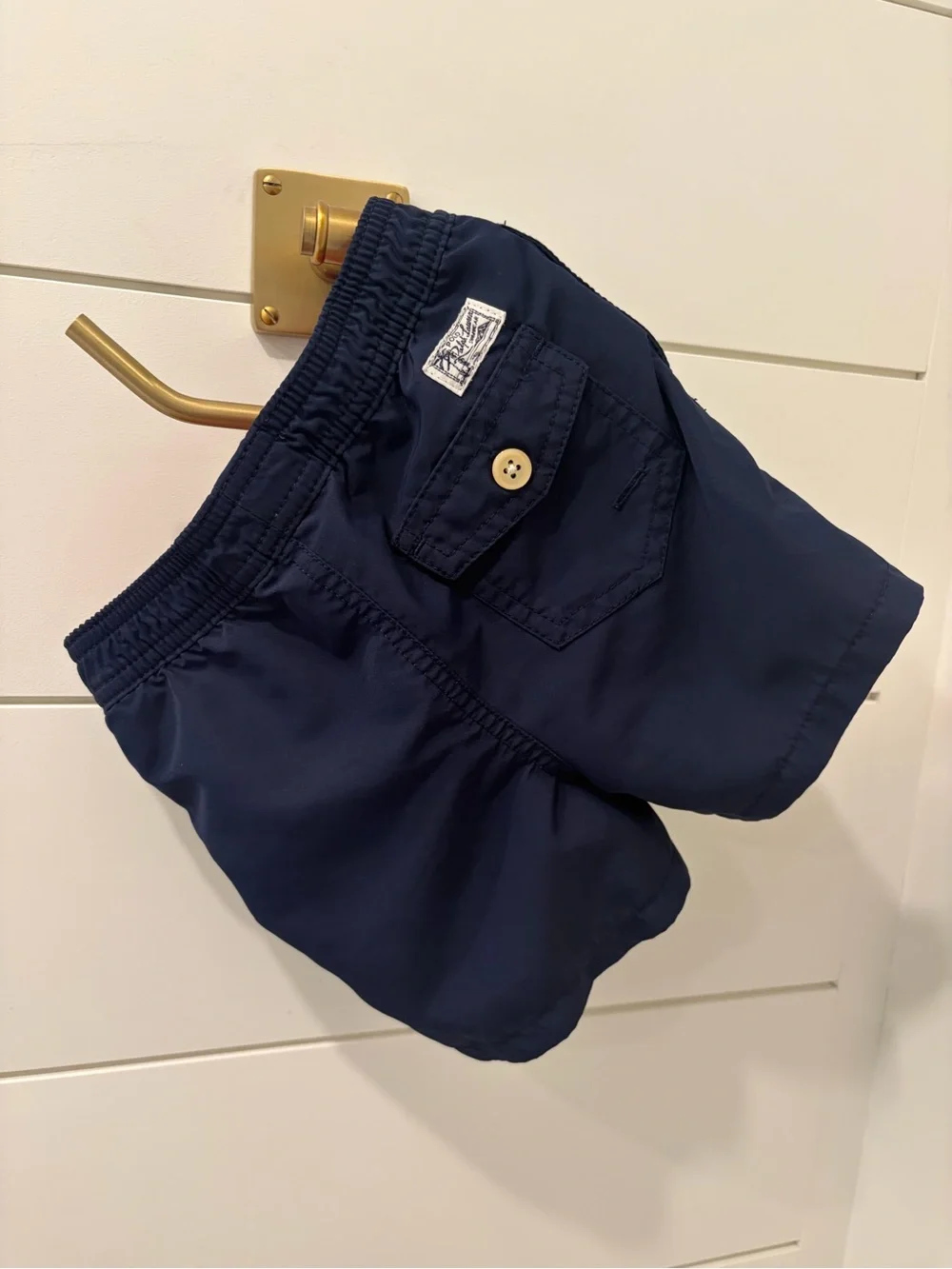Ralph Lauren Navy Swim Boys Bathing suit with Red Pony